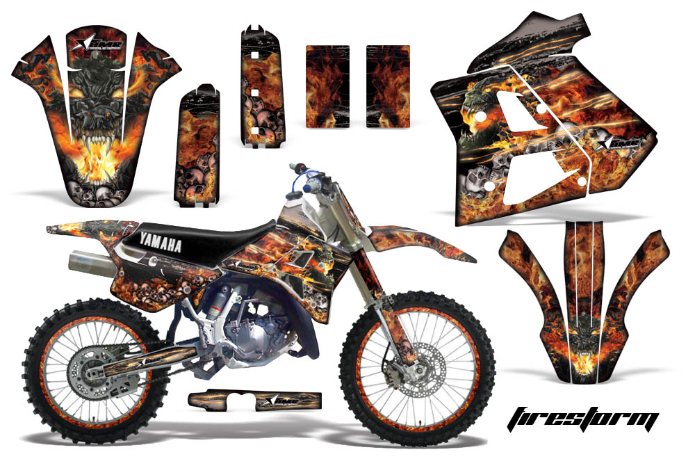 Yamaha WR250z 91-93-Graphics Kit Decal Firestorm K NPs